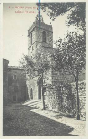 CPA FRANCE 83 " Mons, L'église"