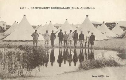 CPA FRANCE 83 " Fréjus, Le Campement Sénégalais"