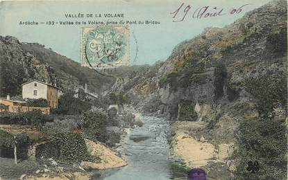 CPA FRANCE 07 "Vallée de la Volane prise du Pont du Bridou"