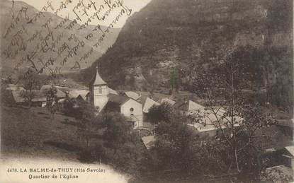 CPA FRANCE 74" La Balme de Thuy, Quartier de l'église"