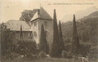 CPA FRANCE 74 " Les Clefs, Le Château et La Tournette"