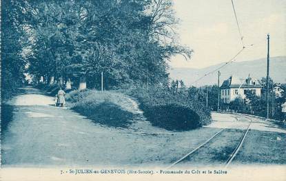 CPA FRANCE 74 "St Julien en Genevois, Promenade du Crêt et le Salève"