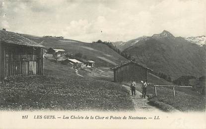 CPA FRANCE 74 "Les Gets, Les Chalets de la Char et Pointe de Nanteaux"