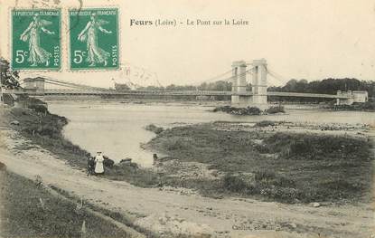 / CPA FRANCE 42 "Feurs, le pont sur la Loire"