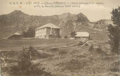 CPA FRANCE 74 " Praz de Lys sur Taninges, L'Hôtel et le Pic de Marcelly"