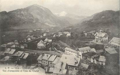 CPA FRANCE 74 " Taninges, Vue d'ensemble et le Clos du Chalet" / CACHET AMBULANT