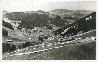 CPSM FRANCE 74 " Route du Col des Aravis, Les Grands Lacets et le Mont Lachat"