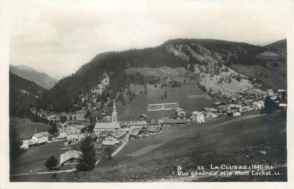 CPSM FRANCE 74 " La Clusaz, Vue générale et le Mont Lachat"