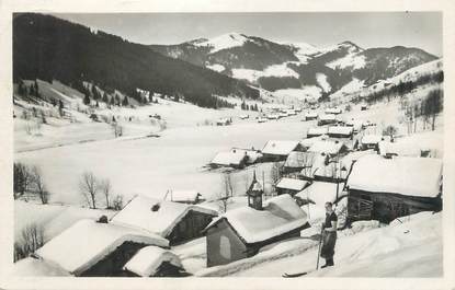 CPSM FRANCE 74 " La Clusaz, Vallée et village des Confins"