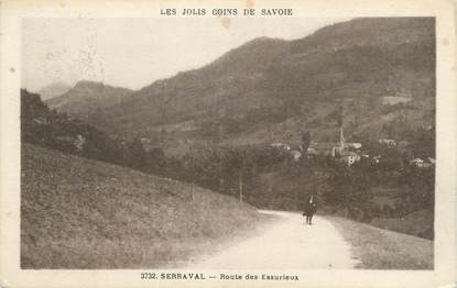 CPA FRANCE 74 " Serraval, La Route des Essurieux"