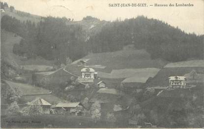 CPA FRANCE 74 " St Jean de Sixt , Hameau des Lombardes" / CACHET PERLE
