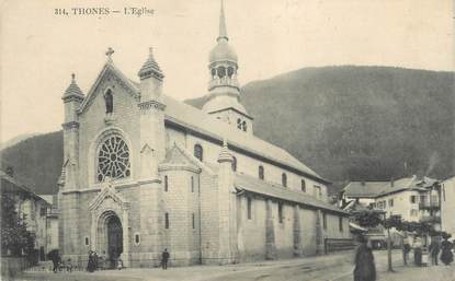 CPA FRANCE 74 " Thônes, L'église"