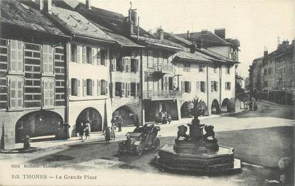 CPA FRANCE 74 " Thônes, La grande place"