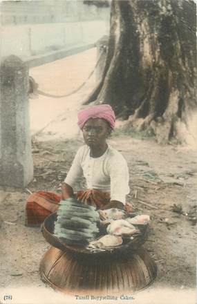 CPA MALAISIE / marchand de gateaux