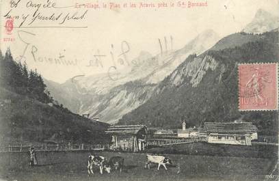 CPA FRANCE 74 " Le Grand Bornand, Le village et Les Aravis"