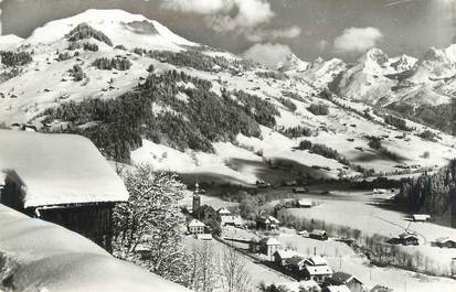 CPSM FRANCE 74 " Le Grand Bornand, La Chaîne des Aravis et le Lachat"