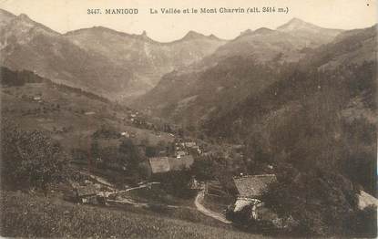 CPA FRANCE 74 " Manigod, La Vallée et le Mont Charvin"