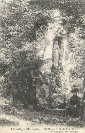 CPA FRANCE 74 " Les Allinges , Grotte de Notre Dame de Lourdes"