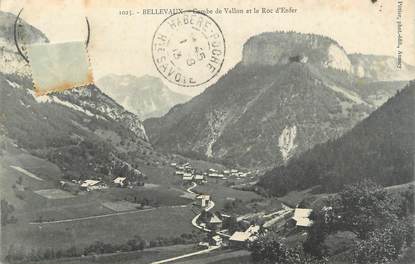 CPA FRANCE 74 " Bellevaux, Combe de Vallon et le Roc d'Enfer"