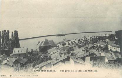 CPA FRANCE 74 " Rives sous Thonon, Vue prise de la Place du Château"