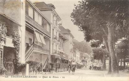 CPA FRANCE 74 " Rives sous Thonon, Les quais"