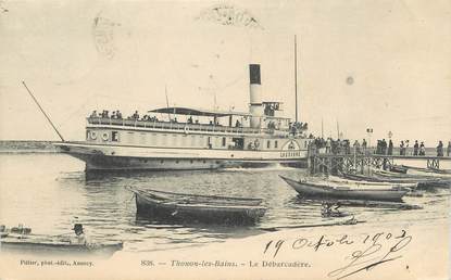 CPA FRANCE 74 "Thonon les Bains, Le Débarcadère"