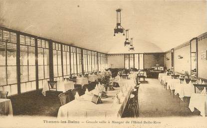 CPA FRANCE 74 "Thonon les Bains, Salle à manger de l'Hôtel Belle Rive"