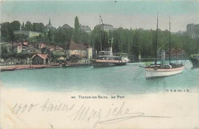 CPA FRANCE 74 "Thonon les Bains, Le port"