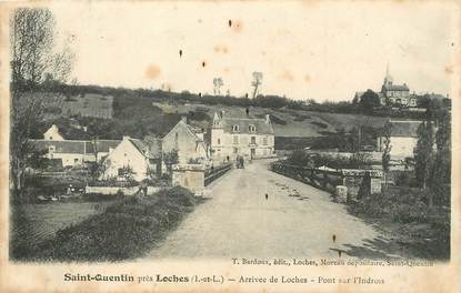 / CPA FRANCE 37 "Saint Quentin près Loches, arrivée de Loches"