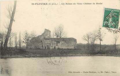 / CPA FRANCE 37 "Saint Flovier, les ruines du vieux châteaux du Roulet"