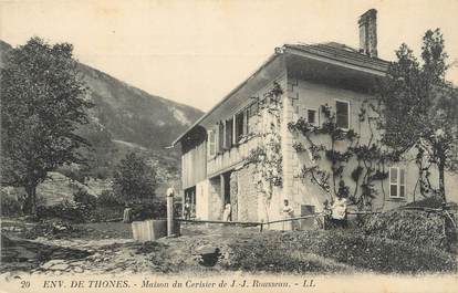 CPA FRANCE 74 " Environs de Thônes, Maison du Cerisier de J. J. Rousseau"