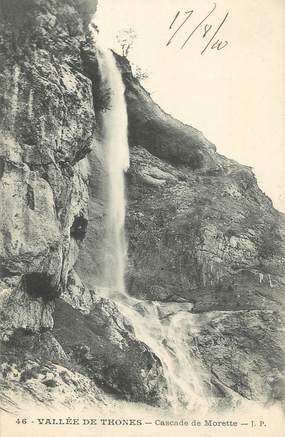 CPA FRANCE 74 " Vallée de Thônes, Cascade de la Morette"