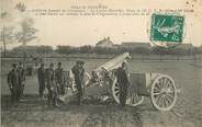 02 Aisne CPA FRANCE 02 "Camp de Sissonne, artillerie lourde de campagne, le canon "