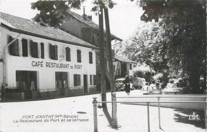 CPSM FRANCE 74 " Anthy, Café Restaurant du Port"