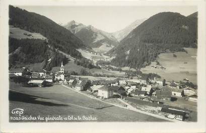 CPSM FRANCE 73 " Arêches, Vue générale et Col de la Bathie"