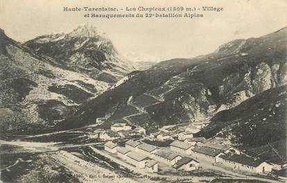 CPA FRANCE 73 " Les Chapieux, Village et barraquements du 22ème Bataillon Alpins" / CHASSEURS ALPINS