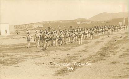 CARTE PHOTO MEXIQUE RÉVOLUTION MEXICAINE "Troupes fédérales"