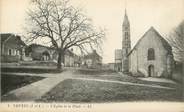 37 Indre Et Loire / CPA FRANCE 37 "Truyes, l'église et la place"