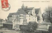 37 Indre Et Loire / CPA FRANCE 37 "Tournon Saint Pierre, l'église et la mairie"