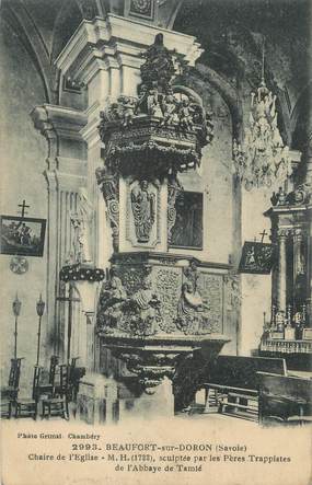 CPA FRANCE 73 " Beaufort sur Doron, L'intérieur de l'église"