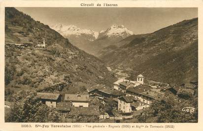 CPA FRANCE 73 " Ste Foy, Vue générale et Aiguille de Terrassin"