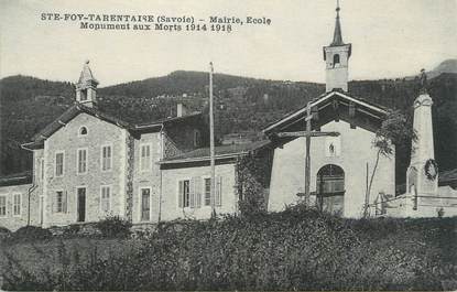 CPA FRANCE 73 " Ste Foy, Mairie, Ecole et monument aux morts"