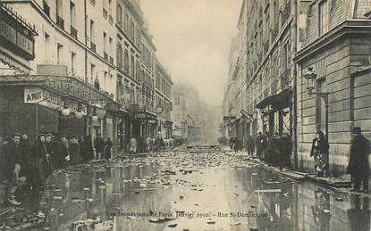 CPA FRANCE 75 "Les inondations de Paris, 1910, Rue Saint Domonique"