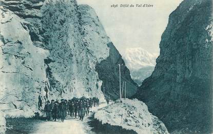 CPA FRANCE 73 " Val d'Isère, Défilé du Val d'Isère" CHASSEURS ALPINS