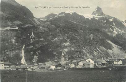 CPA FRANCE 73 " Tignes, Cascades du Dard et Rocher de Franchet"