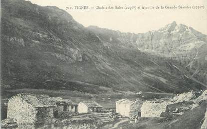 CPA FRANCE 73 " Tignes, Chalets des Sales et Aiguille de la Grande Sassière"