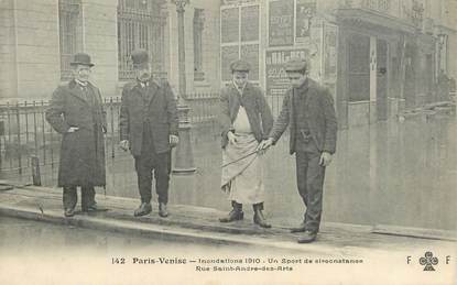 CPA FRANCE 75006  "Les inondations de Paris, 1910, rue Saint André des Arts"
