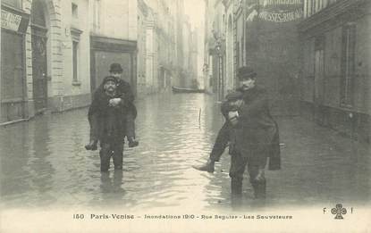 CPA FRANCE 75 "Paris, inondations de 1910, rue Seguier"