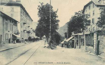 CPA FRANCE 73 " Brides les Bains, Route de Moutiers"