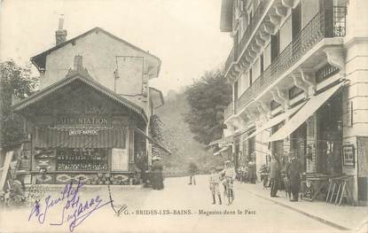 CPA FRANCE 73 " Brides les Bains, Le magasin dans le parc"